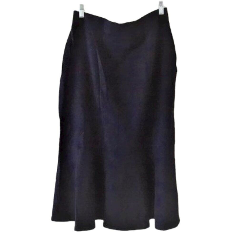 Lands' End Black Ponte Stretch Midi Stylish Boot Skirt - Small (NWT)